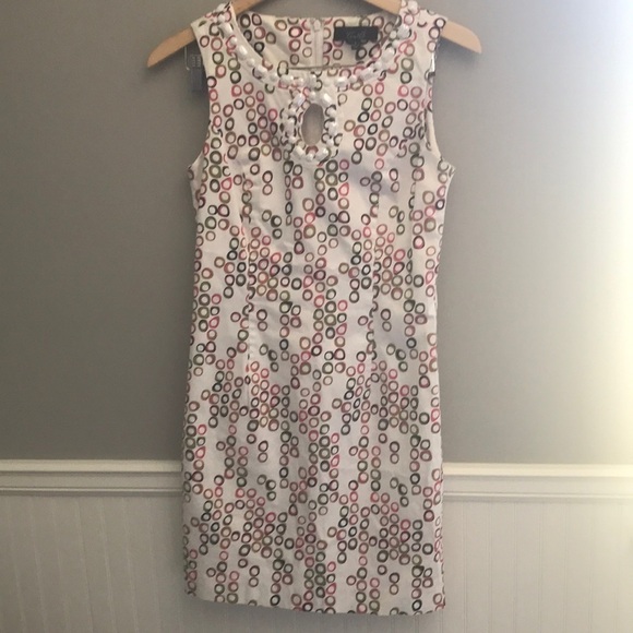 Camille La Vie retro pattern dress.Stretch beaded neckline. Size 4 - Picture 1 of 6